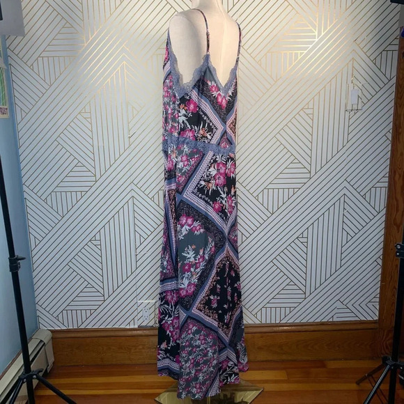 Free People‎ Stevie Floral Lace Trim Maxi Dress - Picture 8 of 12